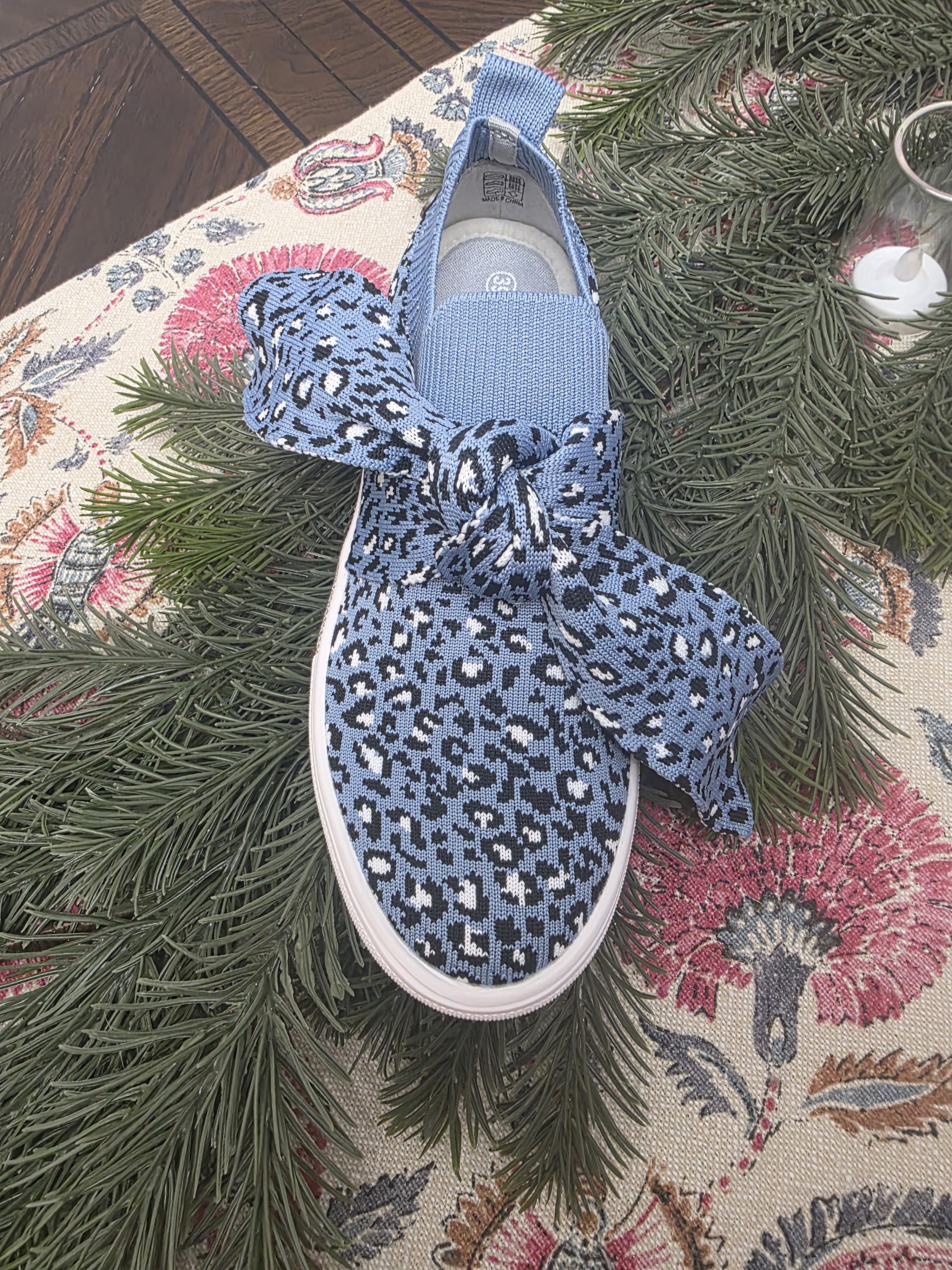 Bernie Mev. Women's Spark Serenity Slip-On Sneakers In Steel Blue Wild Dots